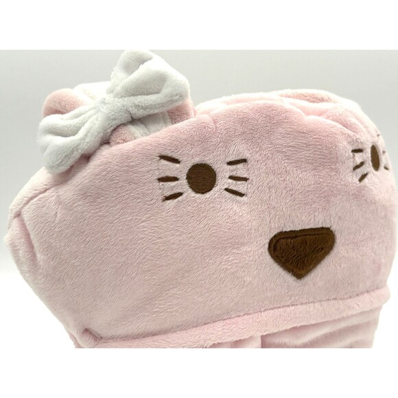 Pottery Barn Kids Baby Bunny‎ Nursery Wrap Hooded Towel Pink Cotton Velour Soft! - Picture 8 of 15